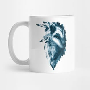 The Native Wolf (blue version) Mug